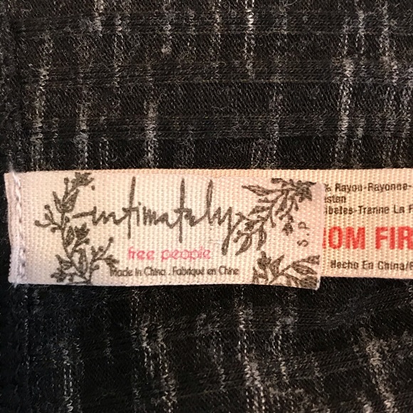 Free People Intimately Body Suit Sz S Ribbed Black - Picture 4 of 6